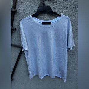 Alexandre Vauthier Crystal Embellished Jersey T-Shirt White/Silver